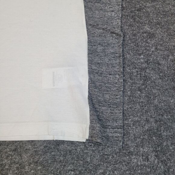 Dsquared2 Panel Logo Distressed Mens T-shirt Size S White Gray Short Sleeve - Picture 6 of 10